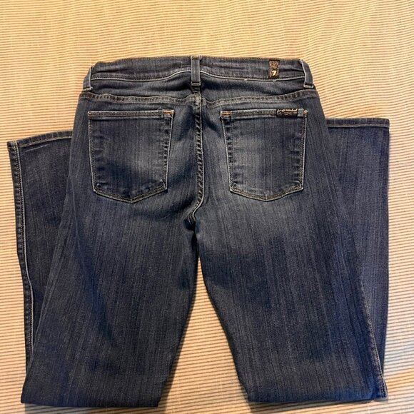 7 For All Mankind Jeans | Slim Straight | Dark Wash | Size 27 | Barely Worn - Picture 3 of 3